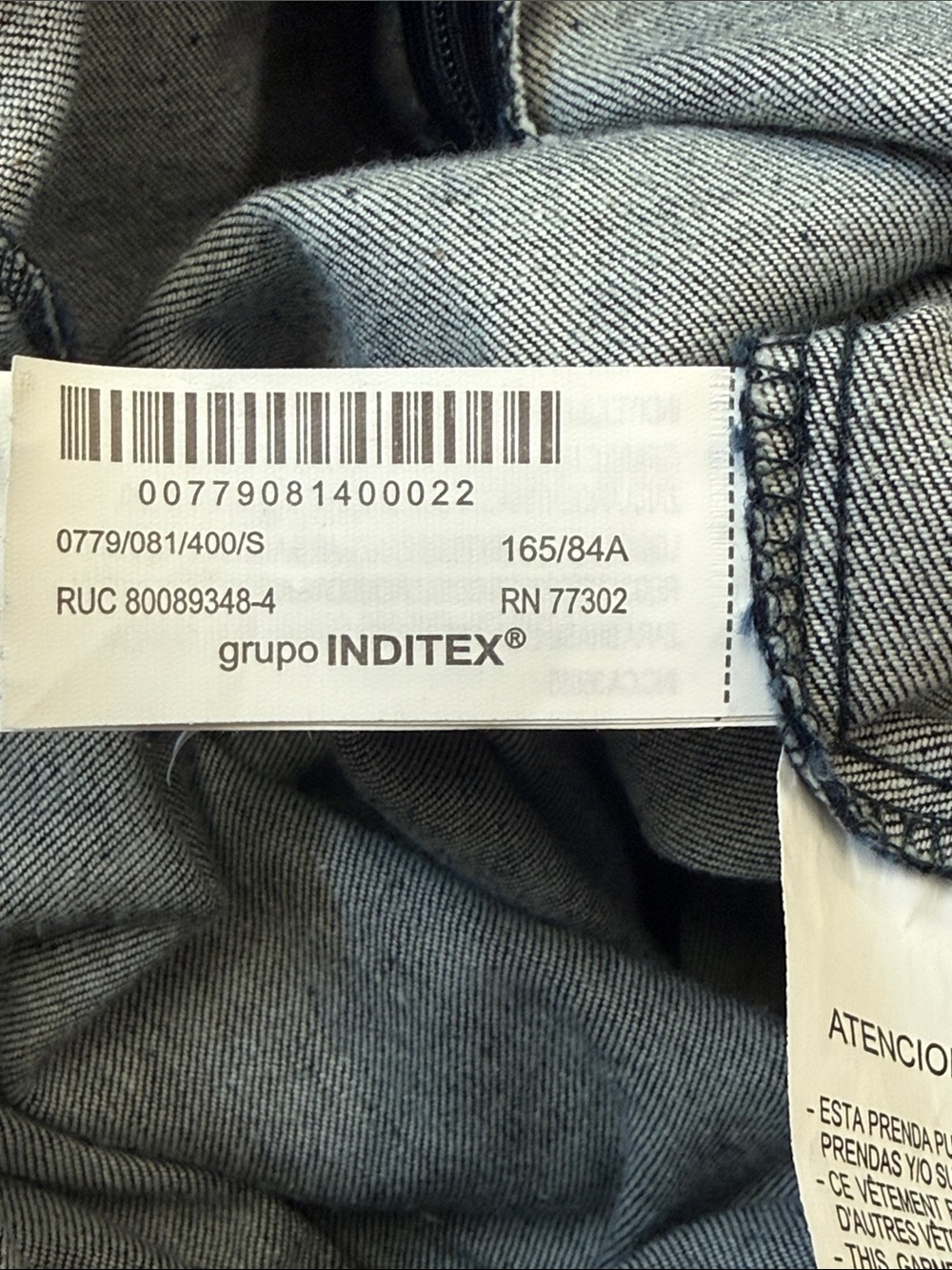 Zara Ruched Denim Midi Dress Size  S - Picture 8 of 11